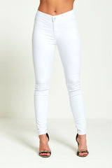 White High Rise Super Skinny Jeans
