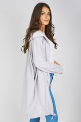 Grey Sequin Angel Wings Hooded Cardigan