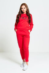 Red Vogue Printed Loungewear Top