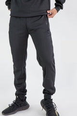 Black Basic Crew Neck Tracksuit
