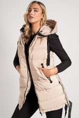 Stone Strap Detail Puffer Gilet