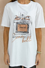 White Ciao Bella Oversized Tee