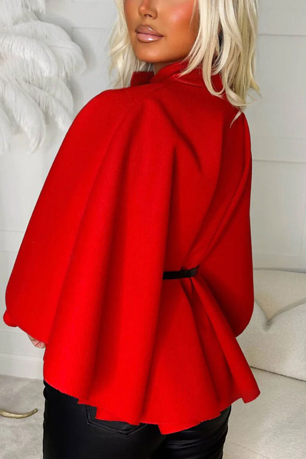 Red Cape With Belt 