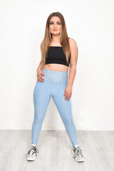 Blue Bowknot Bubble Gym Leggings
