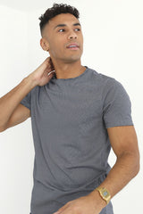 Mens Black Striped Short Sleeve T-Shirt