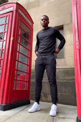 Black Fleece Basic Crew Neck Tracksuit