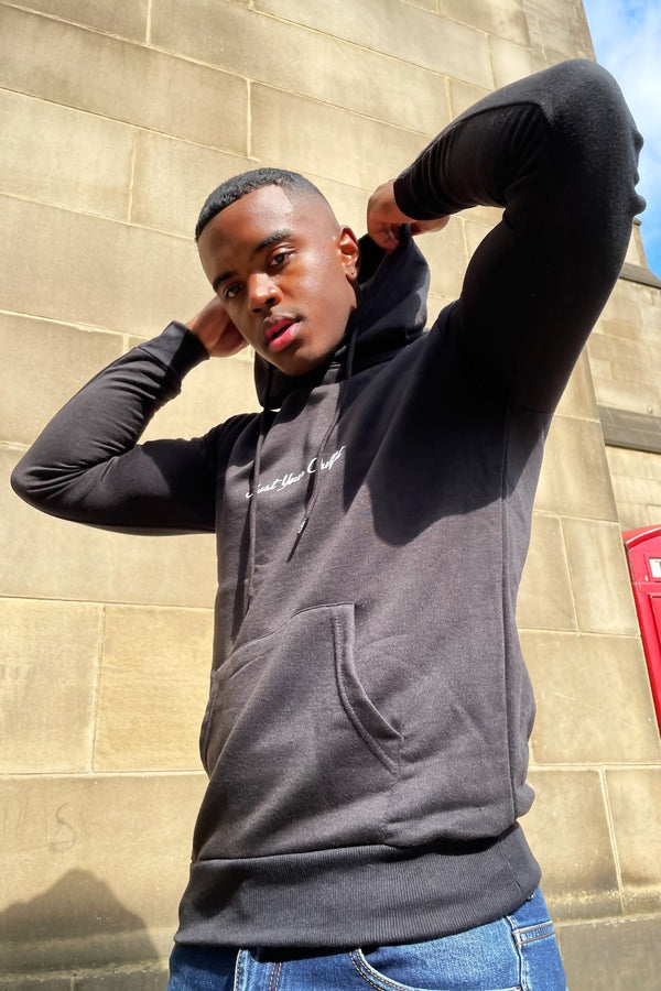 Black JYO Slogan Hoodie