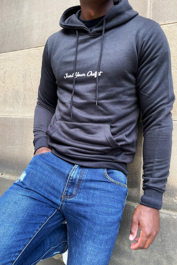 Black JYO Slogan Hoodie