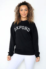 Black Oxford Oversized Sweatshirt