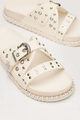Beige Western Buckle Slider