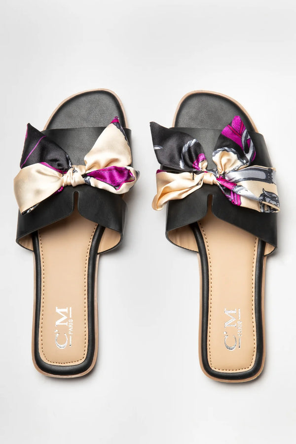 Black Satin Ribbon Sliders