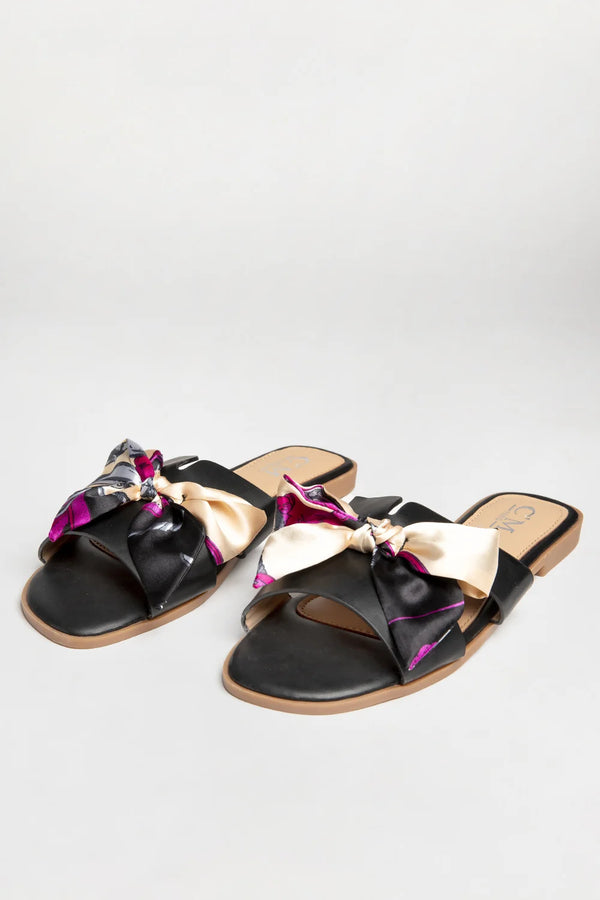 Black Satin Ribbon Sliders