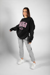 Black Chicago Oversized Sweatshirt