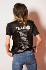 Black JYO Logo Print T-Shirt
