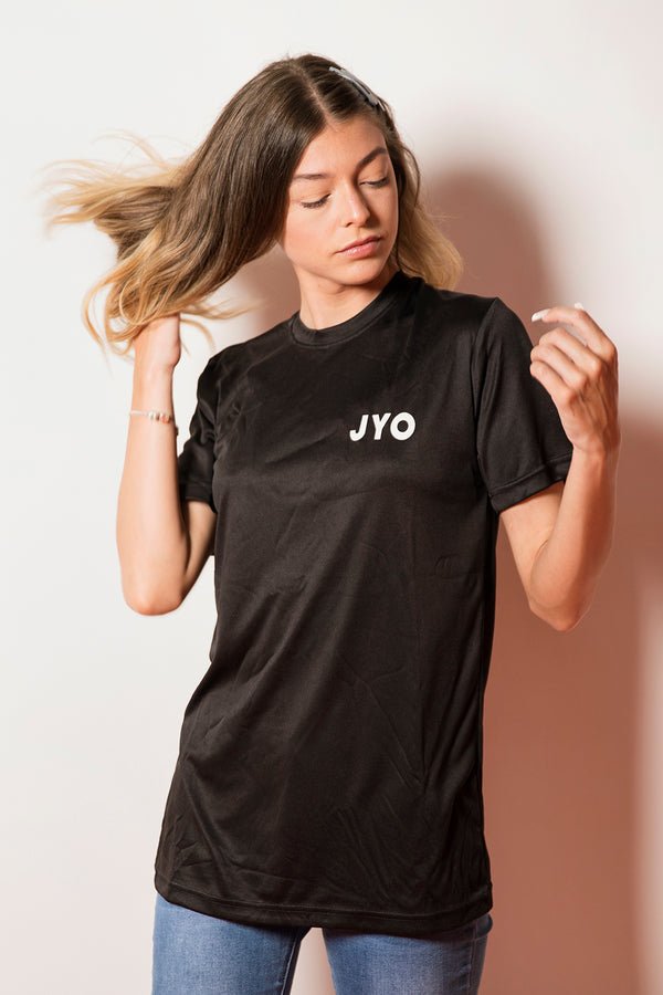 Black JYO Logo Print T-Shirt