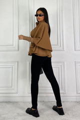 Camel Cape With Belt 