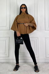 Camel Cape With Belt 