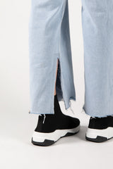 White/Black Runner Sock Trainer