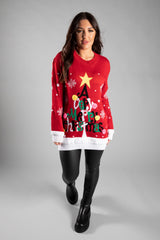 Plus Size Red A Very Merry Christmas Jumper 