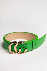 Green CC Gold Buckle PU Belt