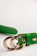 Green CC Gold Buckle PU Belt