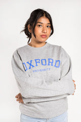 Grey Oxford University Oversized Sweatshirt