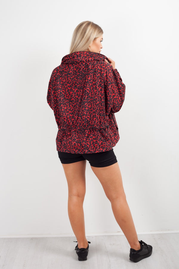 Red Leopard Print Festival Jacket