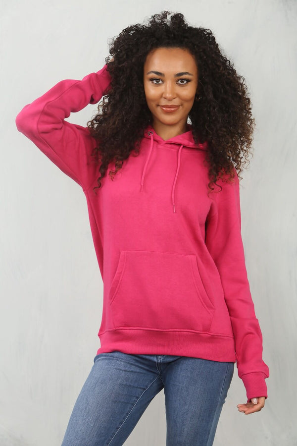 Fuchsia Oversized Pullover Hoodie