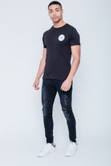 Mens Black JYO Logo Print T-Shirt