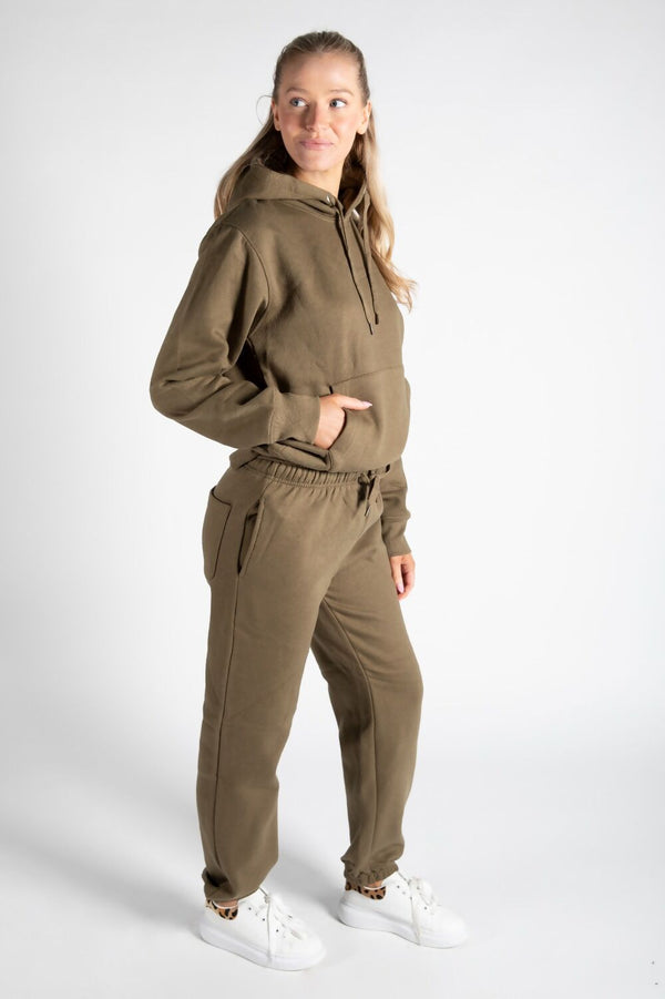 Khaki Oversized Hoody and Jogger Co-Ord