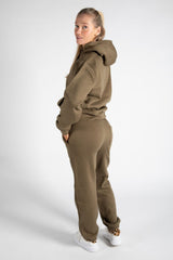Khaki Oversized Hoody and Jogger Co-Ord