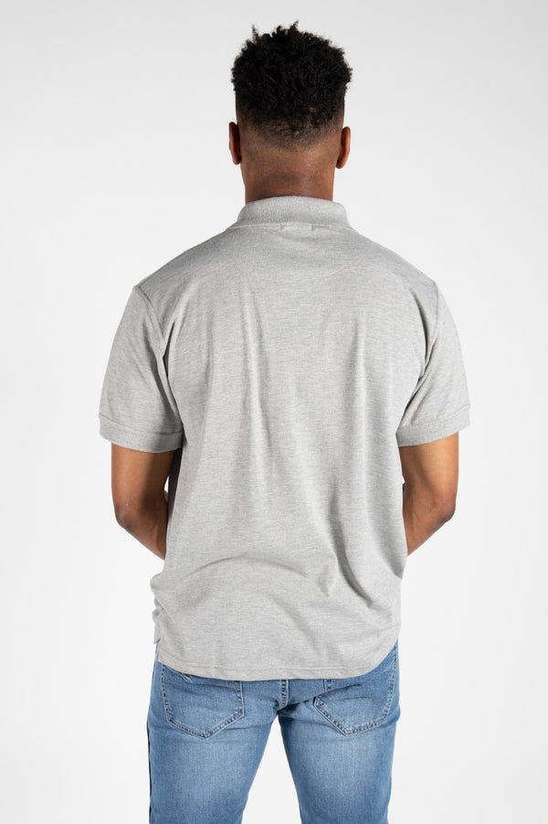 Mens Grey Half Sleeve Polo T -Shirt