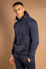 Mens Navy Half Zip Pullover Tracksuit