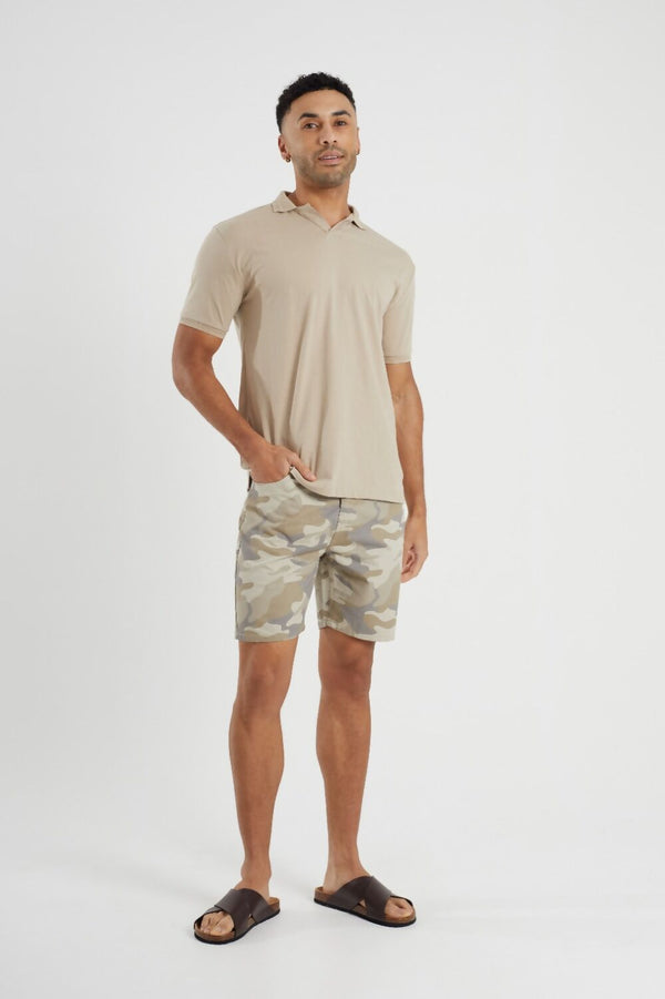 Mens Stone Camo Desert Brush Cargo Short