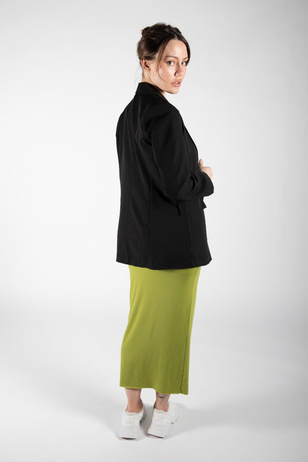 Black Oversized Double Breasted Lightweight Blazer 
