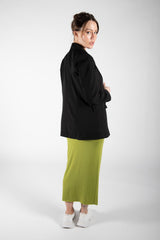 Black Oversized Double Breasted Lightweight Blazer 