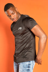 Mens Black JYO Logo Print T-Shirt