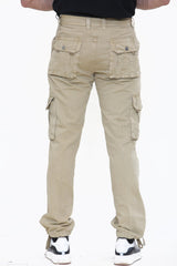 Mens Beige Cargo Trousers 