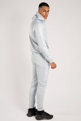 Mens Aqua And White Striped Tracksuit