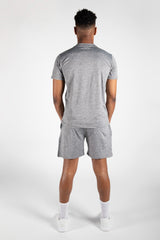 Mens Charcoal Marl Active T-Shirt & Shorts Set