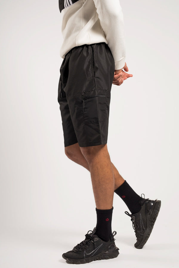 Mens White And Black Colourblock Short Set
