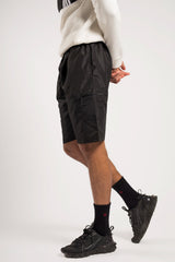 Mens White And Black Colourblock Short Set