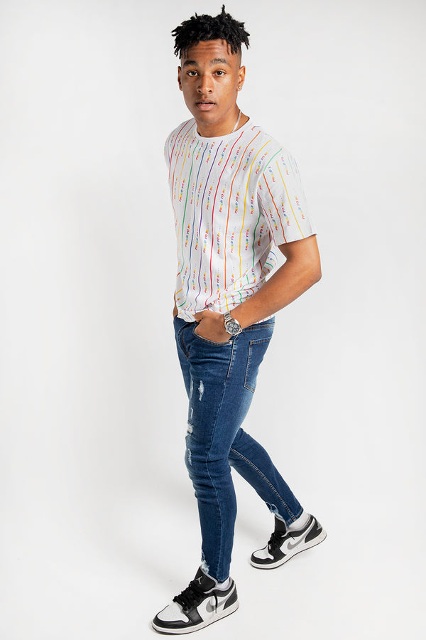Mens White Proud To Be Slogan Tee