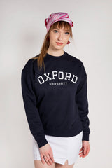 Navy Oxford University Oversized Sweatshirt
