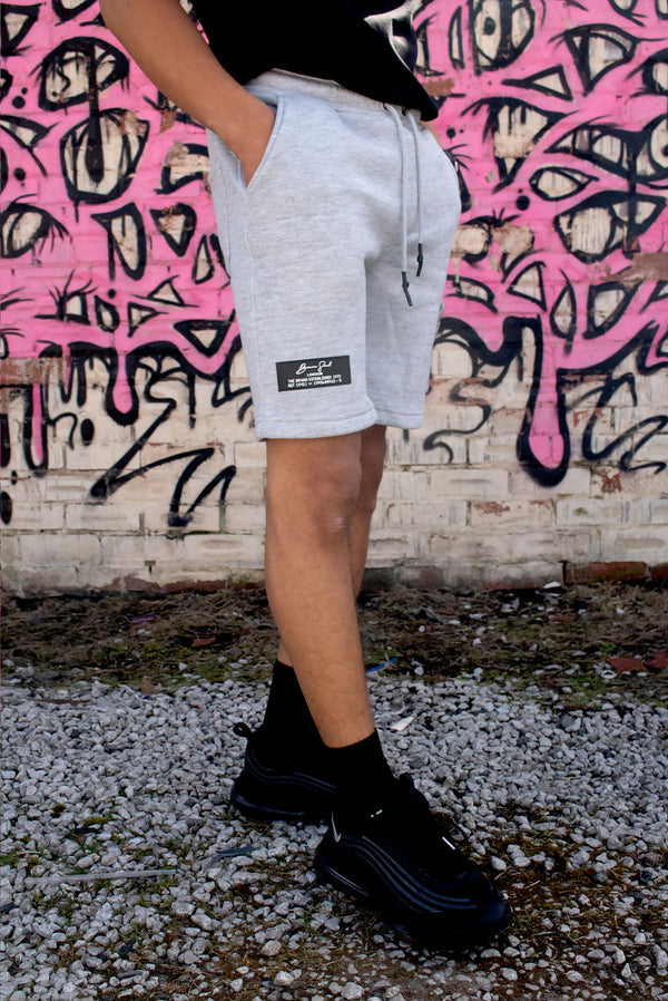 Mens Grey Drawcords Shorts
