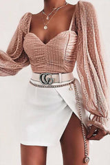 Stone CG Silver Buckle PU Belt