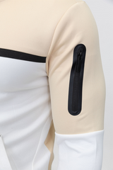 Beige Modern Two-Tone Activewear Outfit with Sleek Design