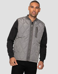 Mens Grey Lightweight Onion Quilted Gilet