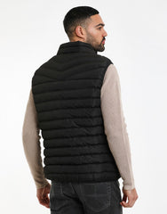 Mens Black Lightweight Padded Gilet