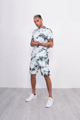Green Tie Dye T-Shirt And Short Set